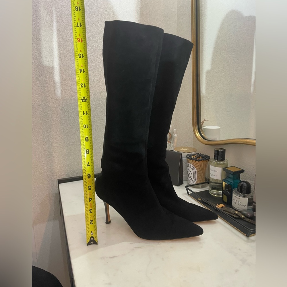 Manolo Blahnik tall suede boots